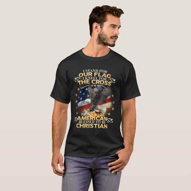Camiseta Represento nuestra bandera - me arrodillo para la (Anverso completo)