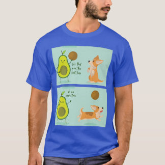 Camiseta Reproducción De Retornos De Aguacate Y Corgi