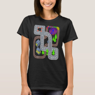 Camiseta Reproducción de tren y de coches Masaje Mat de vue