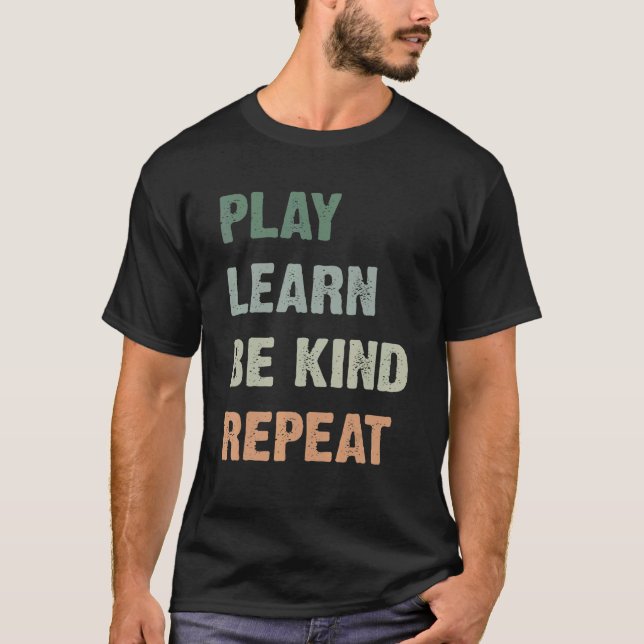 Camiseta Reproducir Aprender a ser amable Repetir No Bullie (Anverso)