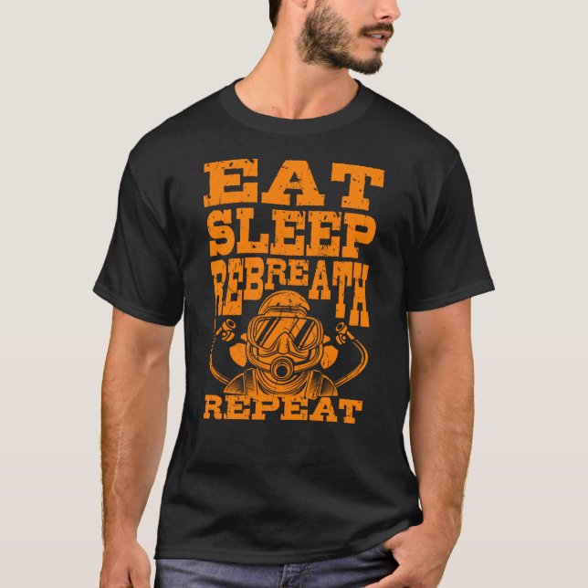 Camiseta Reproducir buzos técnicos de repetición del sueño  (Anverso)