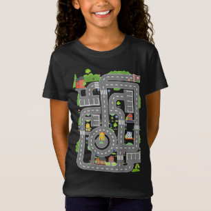 Camiseta Reproducir coches en la parte trasera de papá Juga