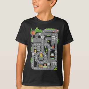 Camiseta Reproducir coches en la parte trasera de papá Juga
