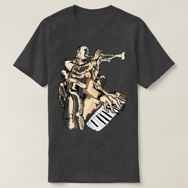 Camiseta Reproducir música jazz (Diseño del anverso)