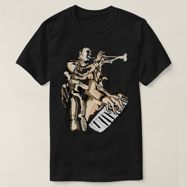 Camiseta Reproducir música jazz (Diseño del anverso)