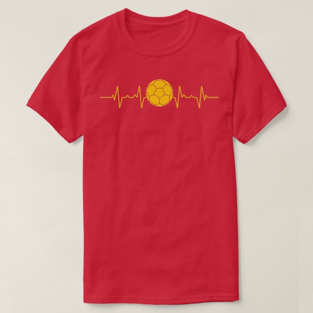 Camiseta Reproductor de balonmano de frecuencia Heartbeat (Diseño del anverso)