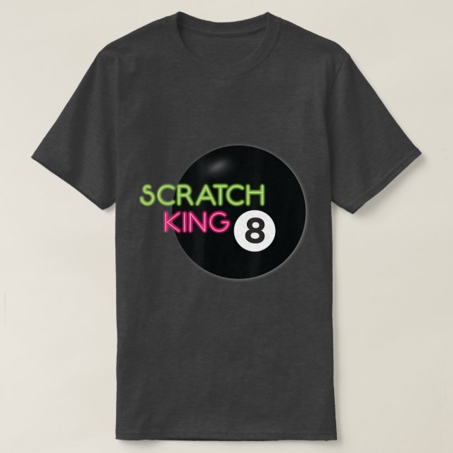 Camiseta Reproductor de billar Scratch King Billiard (Diseño del anverso)
