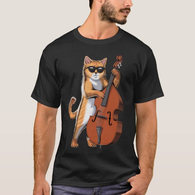 Camiseta Reproductor de doble trasero de gato (Anverso)