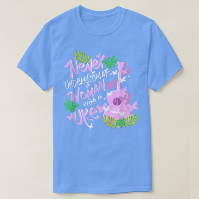 Camiseta Reproductor de música tropical hawaiana ukulele mu (Diseño del anverso)