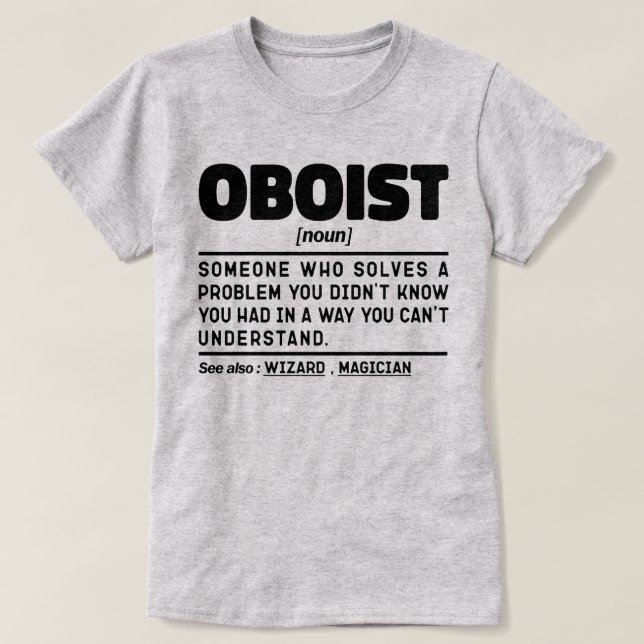 Camiseta Reproductor de Oboist Noun Definition Band Memes (Diseño del anverso)