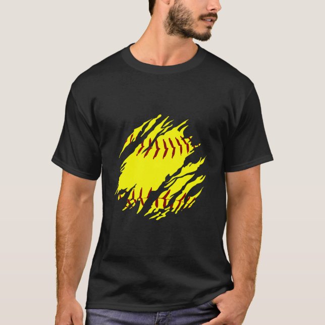 Camiseta Reproductor de Softball Rojo Stitks Softballism (Anverso)