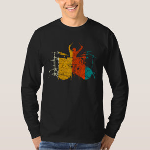Camiseta Reproductor de tambor retro para bateristas y perc