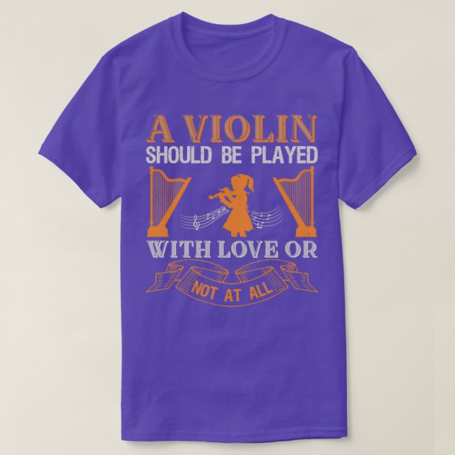 Camiseta Reproductor de violín 1 (Diseño del anverso)