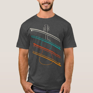 Camiseta Reproductor de violín de color de tipo String Inst