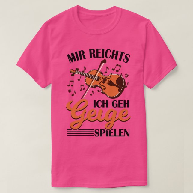 Camiseta Reproductor de violín de violín 10 (Diseño del anverso)
