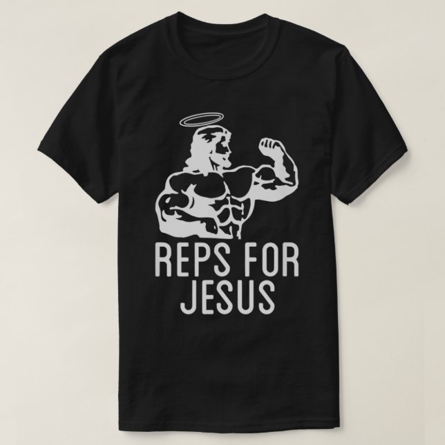 Camiseta Reps Para Jesús Muscular Swed Big Jesus Gracioso L (Diseño del anverso)