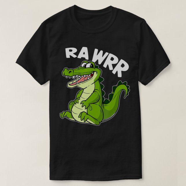 Camiseta Reptil de cocodrilo de cocodrilo corto (Diseño del anverso)