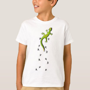 Camiseta Reptil De Lizard Cuto Con Pistas De Gecko En Escal