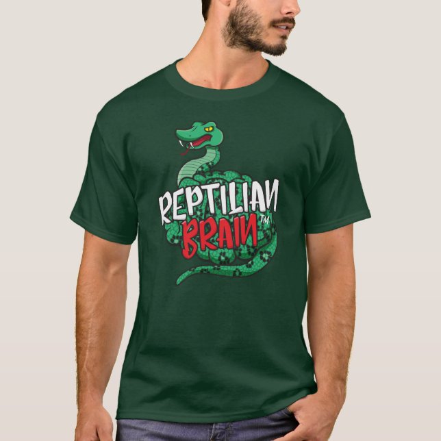 Camiseta reptil del cerebro (Anverso)