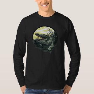 Camiseta Reptil gráfico de cocodrilo de lagarto