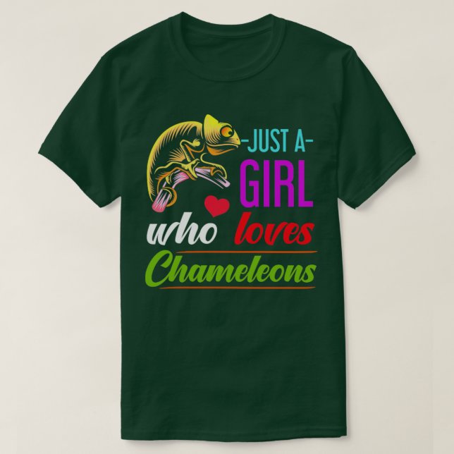 Camiseta Reptile Chica Chameleon (Diseño del anverso)