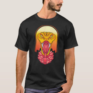 Camiseta Reptile Floral Predator Animal Flor de Sol Sna