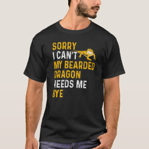 Camiseta Reptile Lizard no puedo mi dragón con barba me nec
