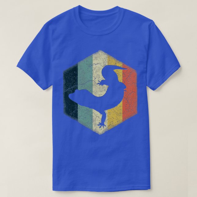 Camiseta Reptile Retro Gecko Retro 80 Silhouette Lizard (Diseño del anverso)