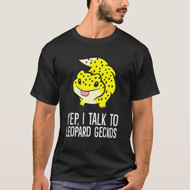 Camiseta Reptile Yep, dueño de leopardo, hablo con leopardo (Anverso)