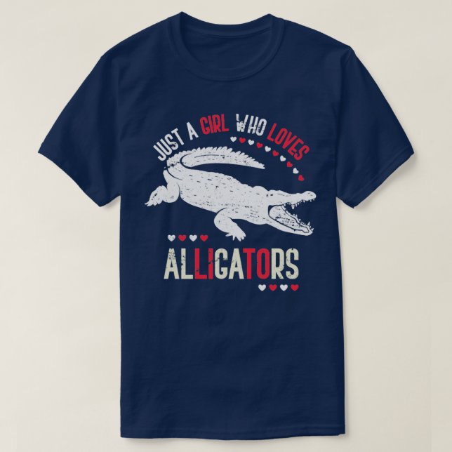 Camiseta Reptile Zoo Keeper Chica Alligator (Diseño del anverso)