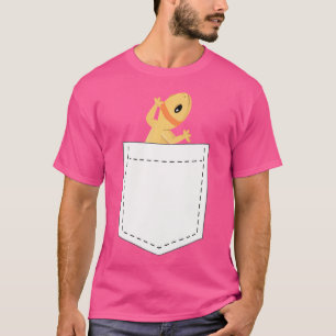Camiseta Reptiles De Bolsillo De Parche De Gecko De Leopard