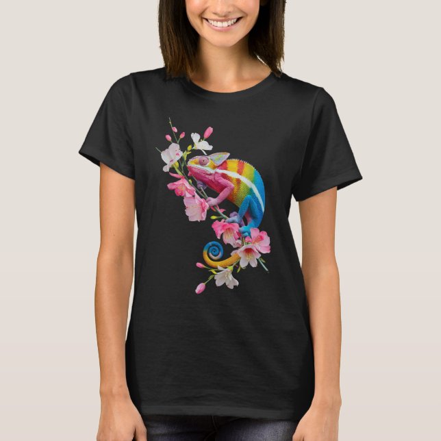 Camiseta Reptiles de Flor Silvestre de Chameleon (Anverso)