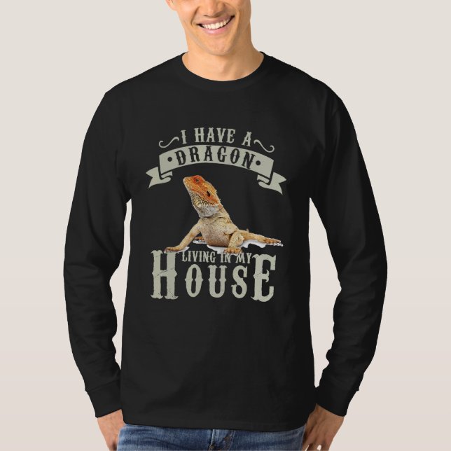 Camiseta Reptiles Diciendo Que Tengo Un Dragón Iguana Lizar (Anverso)