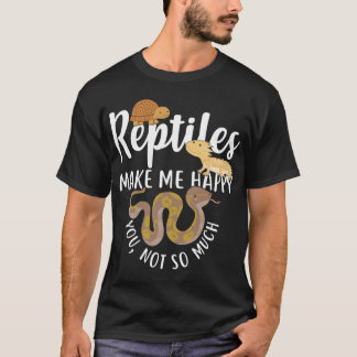 Camiseta Reptiles Make Me Happy funny