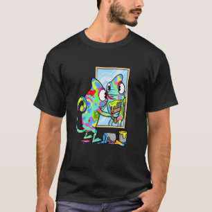 Camiseta Reptiles Panther Chameleon Color Cambiante Animal 