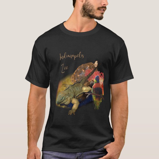 Camiseta Reptiles y aves del zoológico de Indianápolis (Anverso)