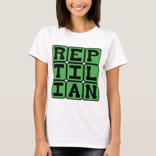 Camiseta Reptiliano, Como Un Reptil (Anverso)