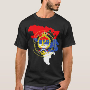Camiseta Republic Srpska RS Mapa Emblem Grb Banja Luka Srps