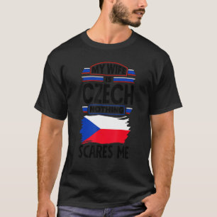 Camiseta República Checa Bandera Checa Mi Esposa Es Checa N