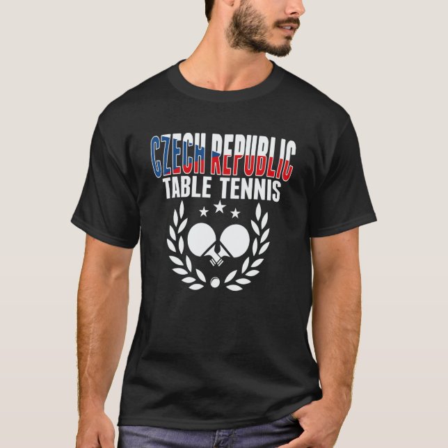 Camiseta República Checa Tenis de Mesa   República Checa Pi (Anverso)