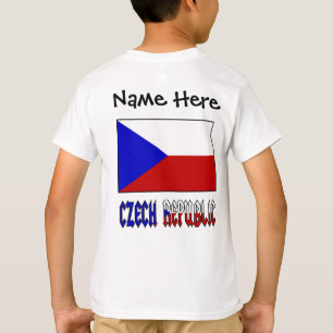 Camiseta República Checa y bandera checa personalizadas 