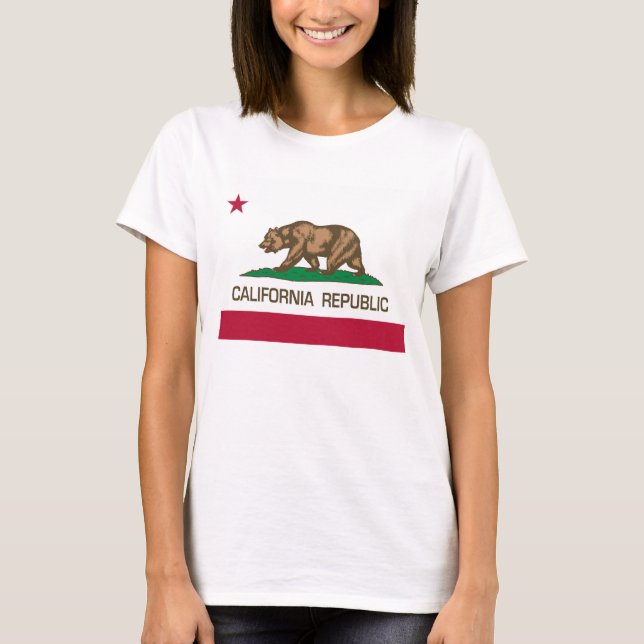Camiseta República de California (Bandera Estatal) (Anverso)