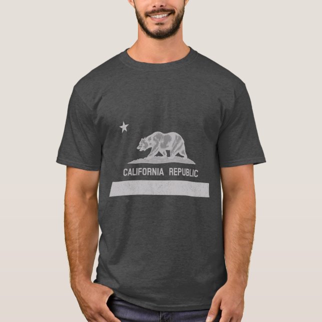 Camiseta República de California (blanco) (Anverso)