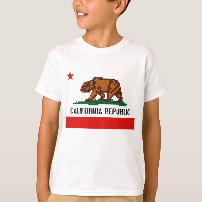 Camiseta República de California del pixel (Anverso)