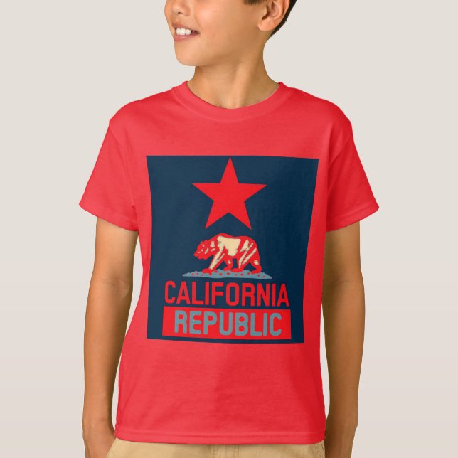 Camiseta República de California en estilo urbano de la (Anverso)