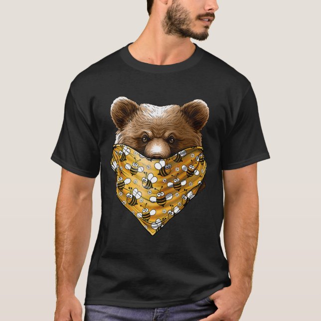 Camiseta República de California Oso Bandana Honey Bee Beek (Anverso)