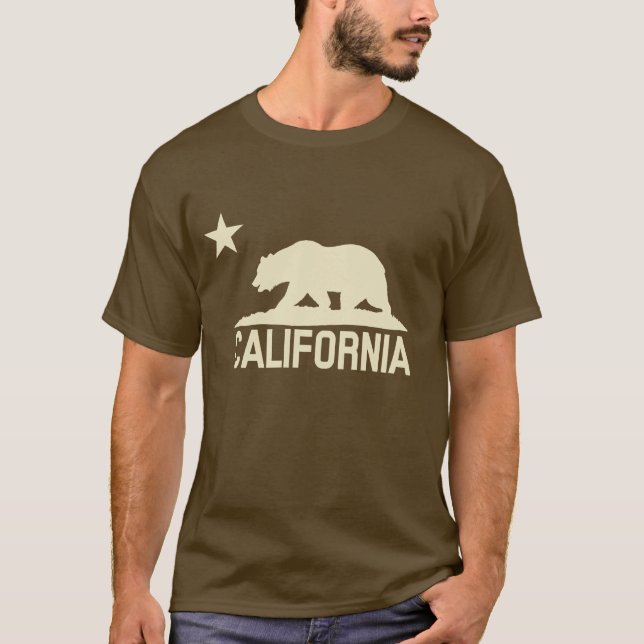 Camiseta República de California - oso de CA - silueta (Anverso)