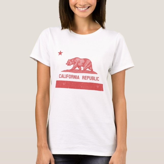 Camiseta República de California (rojo) (Anverso)
