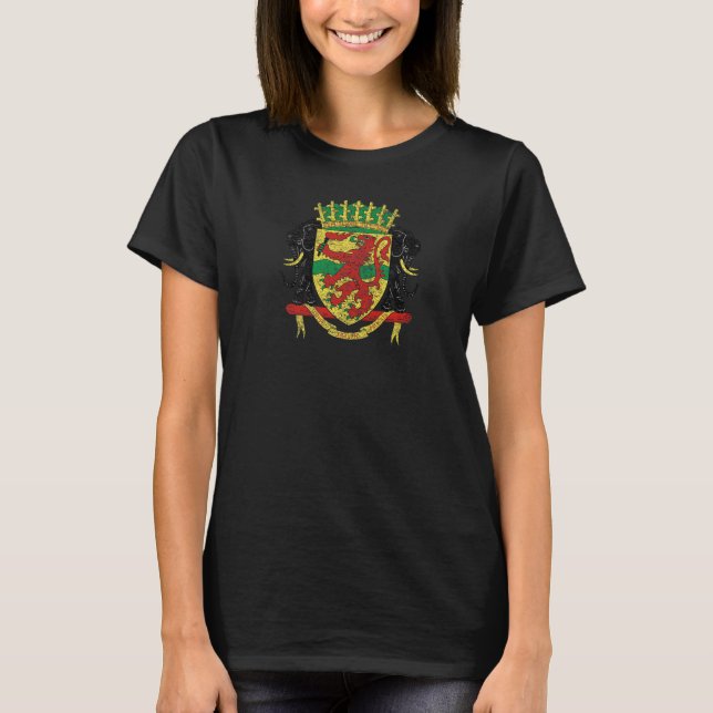 CAMISETA REPÚBLICA DE LA BANDERA DE CONGO DE LAS ARMAS ÁFRI (Anverso)
