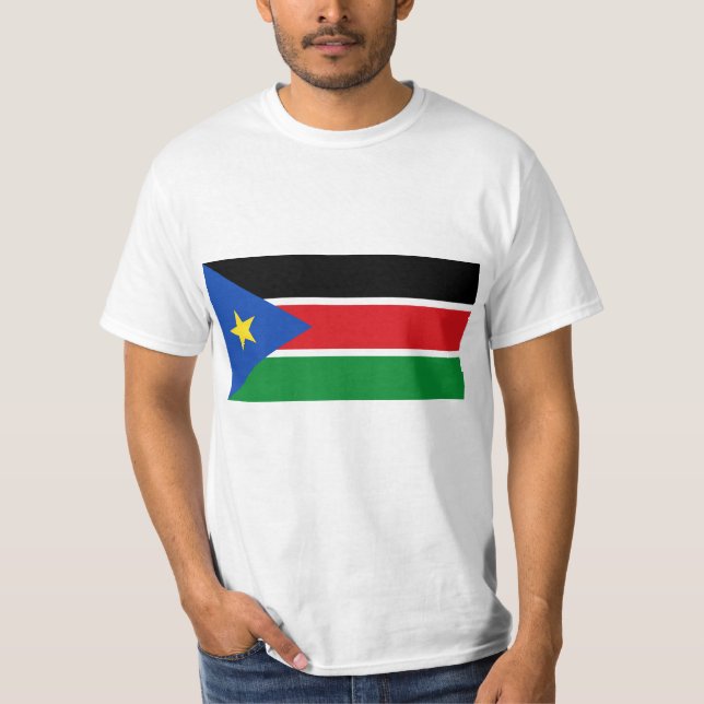 Camiseta República de la bandera del sur de Sudán en las (Anverso)